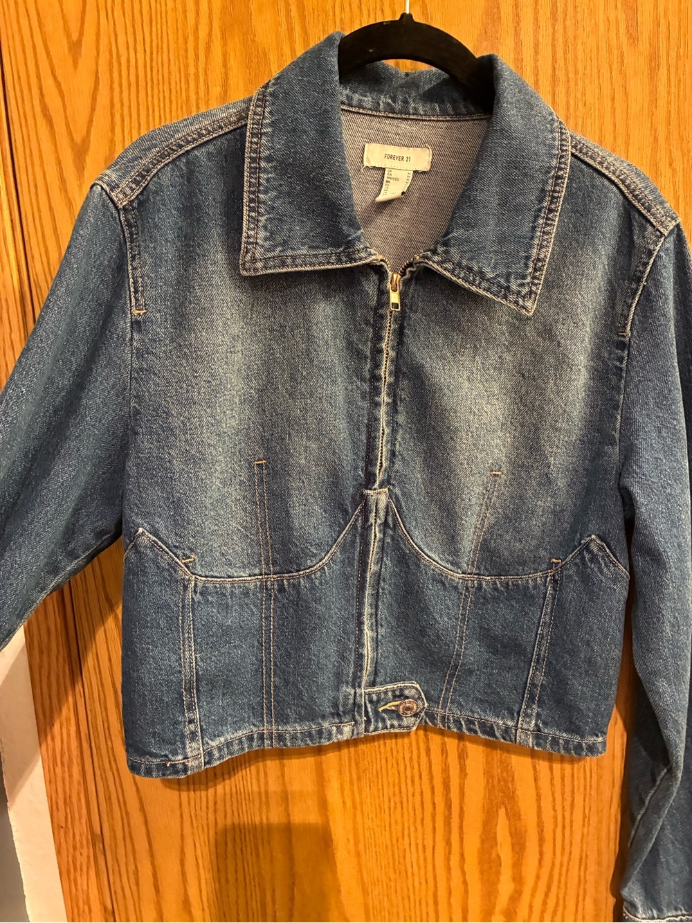 Forever 21 Corset Style Denim Jacket